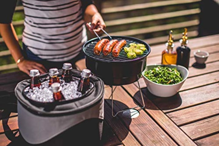 Oniva by Picnic Time Caliente Portable Charcoal Grill &amp; Cooler Tote