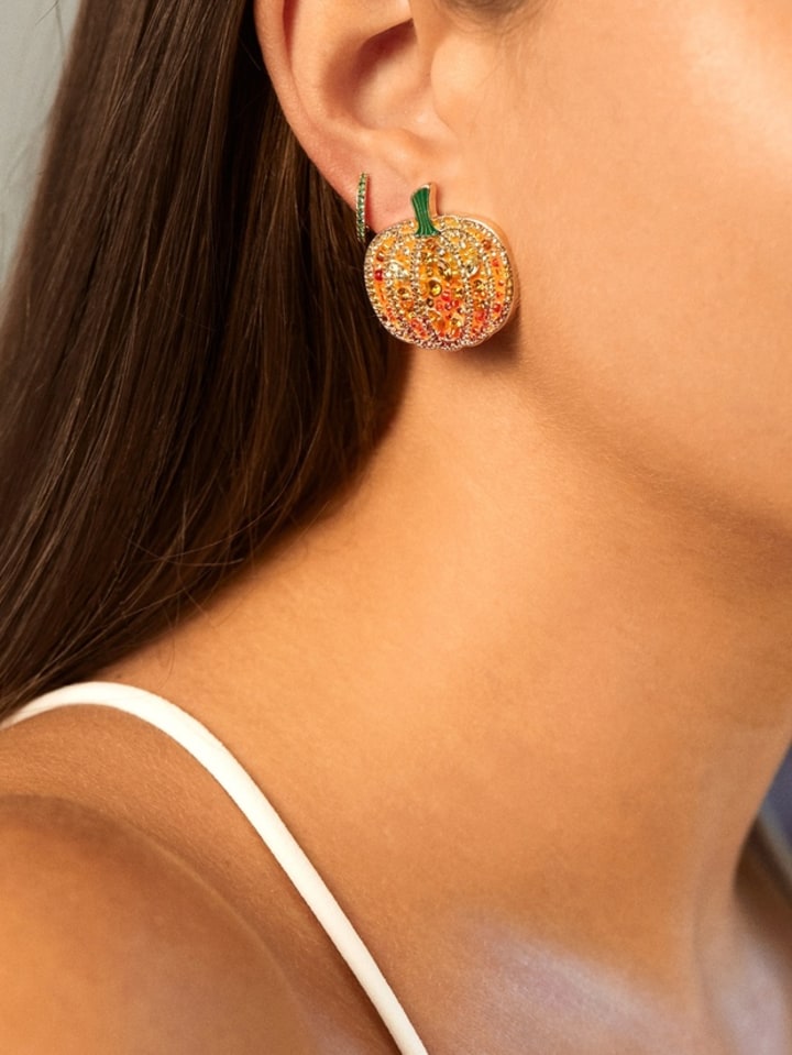 BaubleBar Pumpkin Earrings
