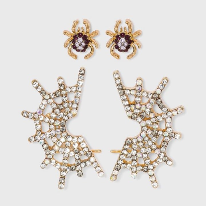 SUGARFIX by BaubleBar Spider and Web Stud Earring (Set of 2)