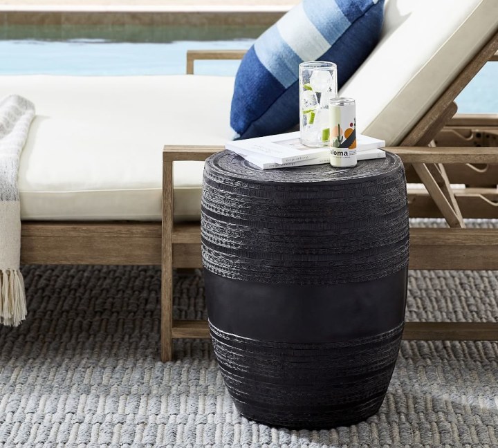 Pottery Barn Outdoor Fog Drum Table
