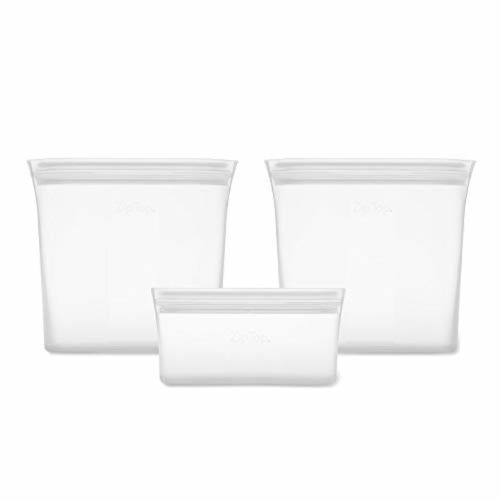 Zip Top Reusable Silicone Containers (Set of 3)