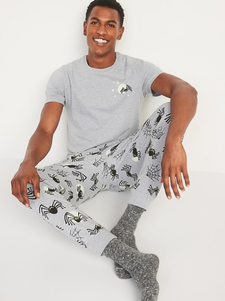 Halloween Matching Graphic Pajama Set for Men