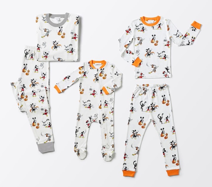 Disney Mickey Mouse Halloween Family Organic Pajama Collection