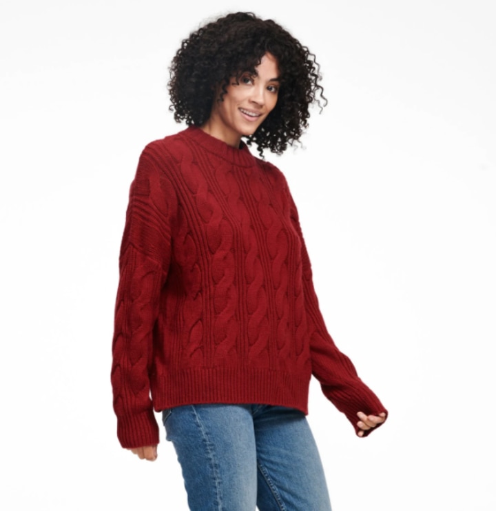 Naadam Cable Knit Crewneck Sweater