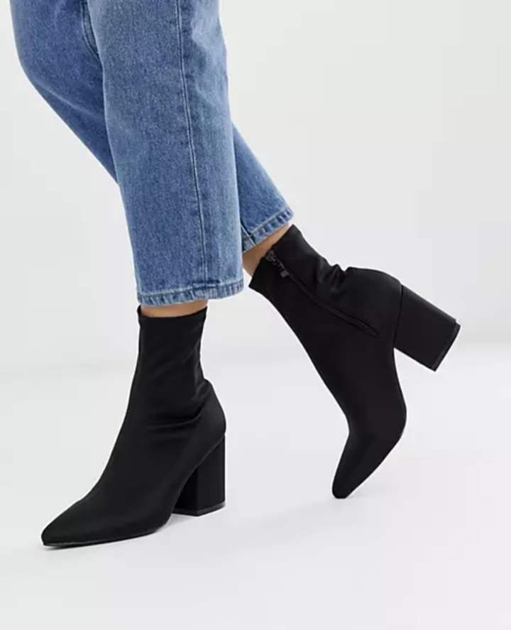 RAID Kinley pull on sock boots in black