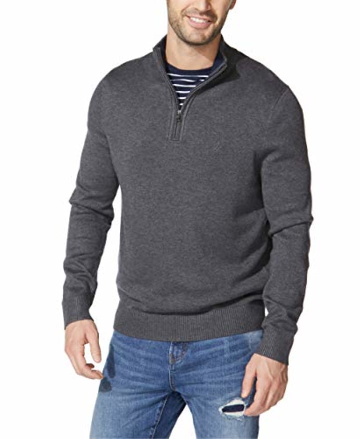 Nautica Men&#039;s Quarter-Zip Sweater