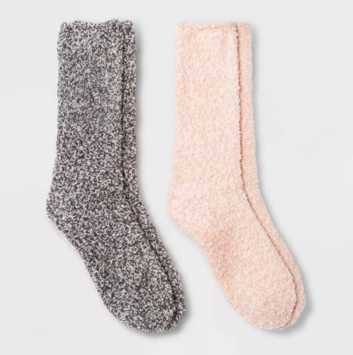 Cozy Marled Crew Socks (Set of Two Pairs)