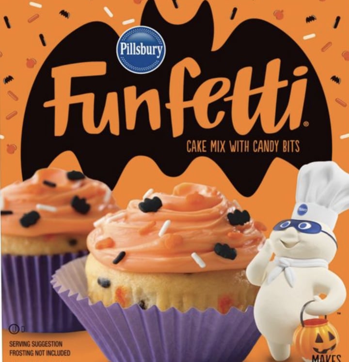 Pillsbury Funfetti Halloween Cake Mix and Filled Pastry Bag