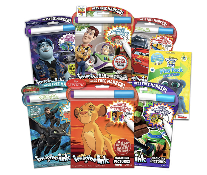 Coloring Book Assorted Set for Boys with Stickers
