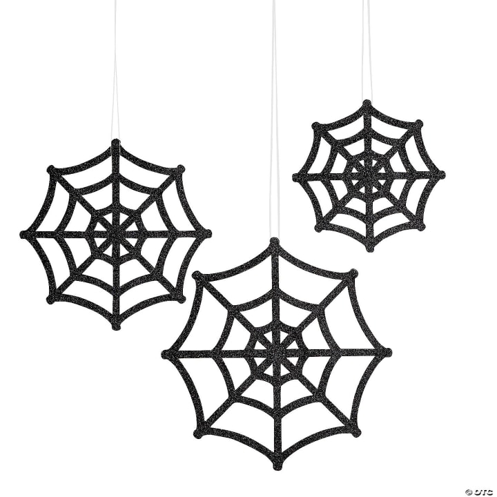 Oriental Trading Cardstock Hanging Spiderwebs