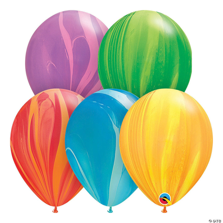 Oriental Trading Super Agate Rainbow Balloon Assortment (Set of 100)