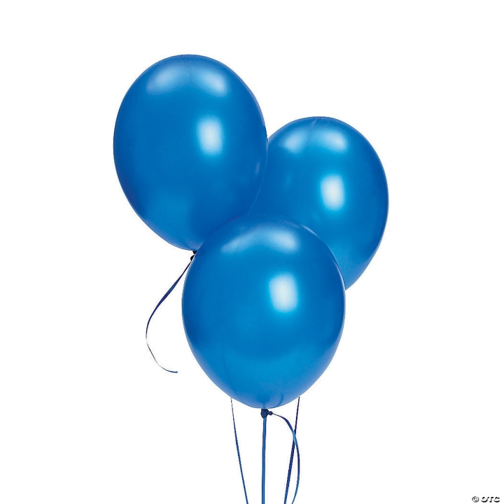 Oriental Trading Blue Metallic Balloons (Set of 24)