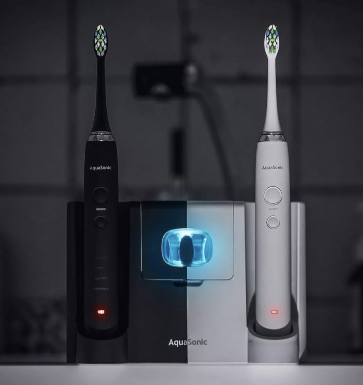 Aquasonic Duo Pro Dual Handle Ultra Whitening Electric Toothbrushes