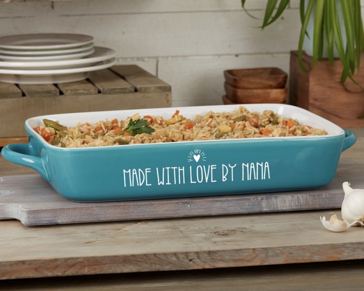 Made With Love Personalized Ceramic Bakeware