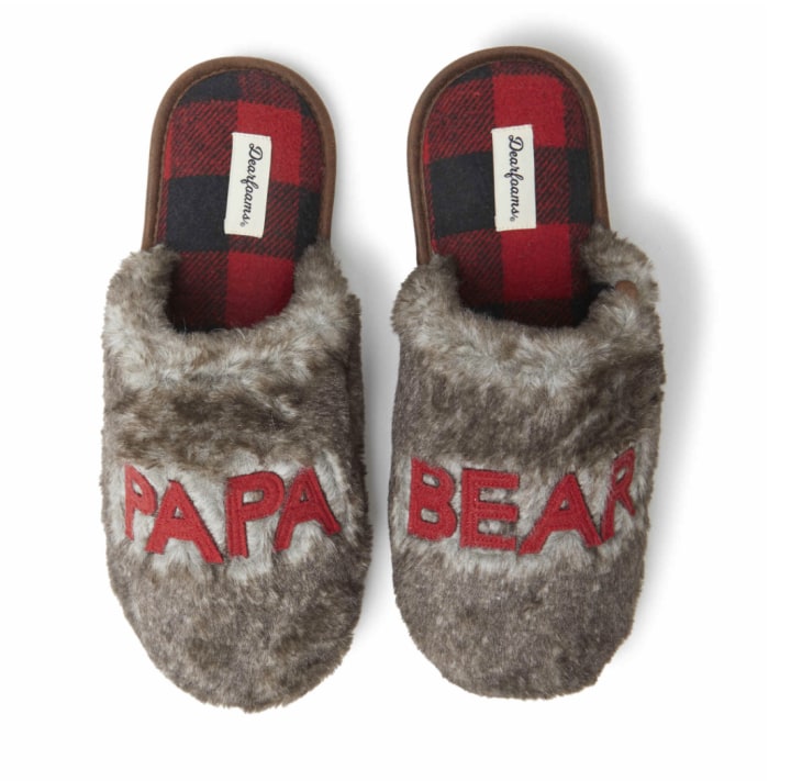 Dearfoams Nana and Papa Bear Slippers