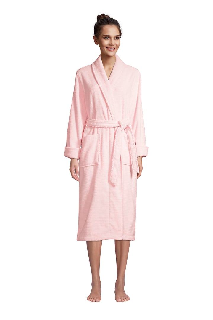 robe dresses and bathrobes H&M Cotton Bathrobe in Pink Womens Clothing Nightwear and sleepwear Robes 