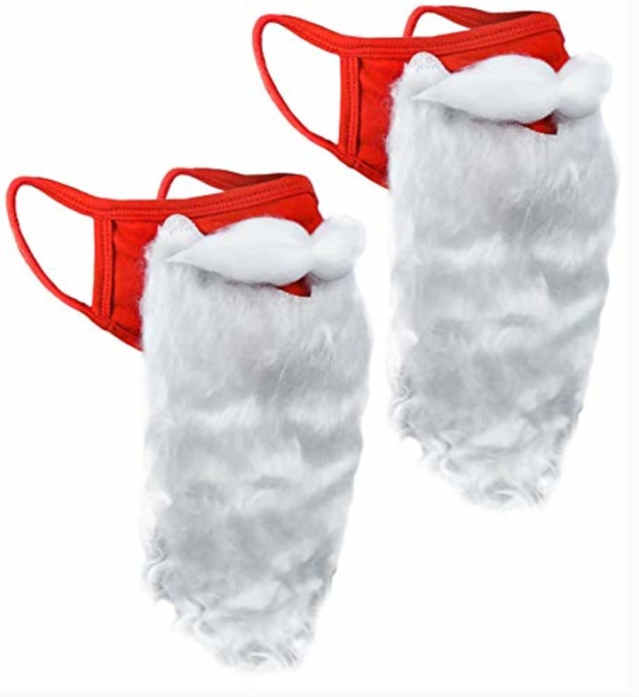 Encased Face Mask Funny Bearded Holiday Santa