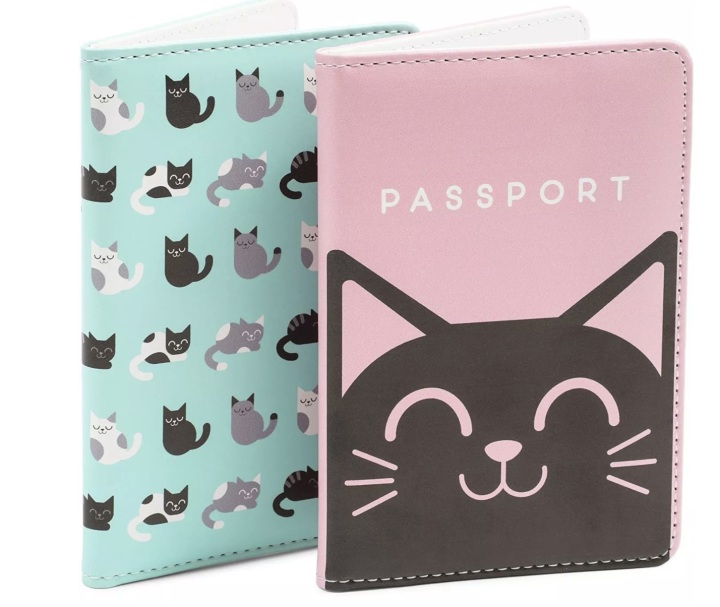 Zodaca Cat Passport Cover (Set of 2)