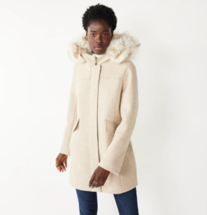 17 Best Affordable Winter Coats For, Wool Coat With Fur