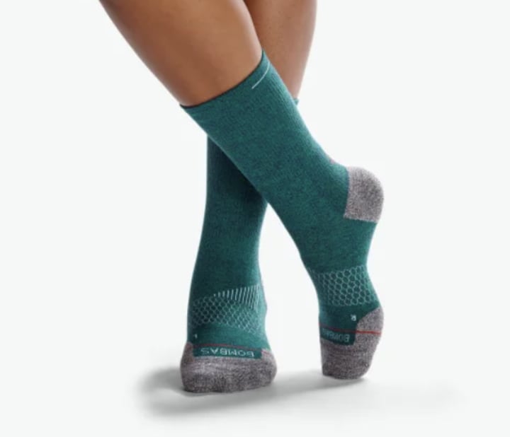 green washable wool Women's socks Medium