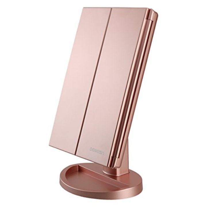 adjustable makeup mirror with lights