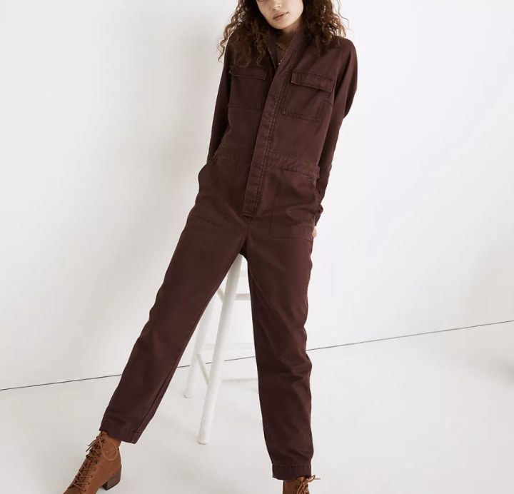 Madewell Brushed-Back Signature Coverall Jumpsuit