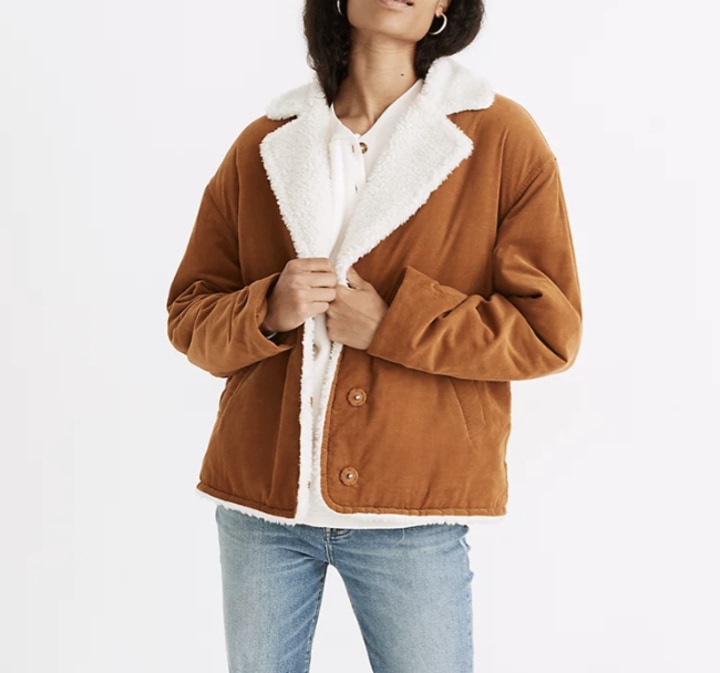 Madewell (Re)sourced Sherpa-Lined Corduroy Jacket