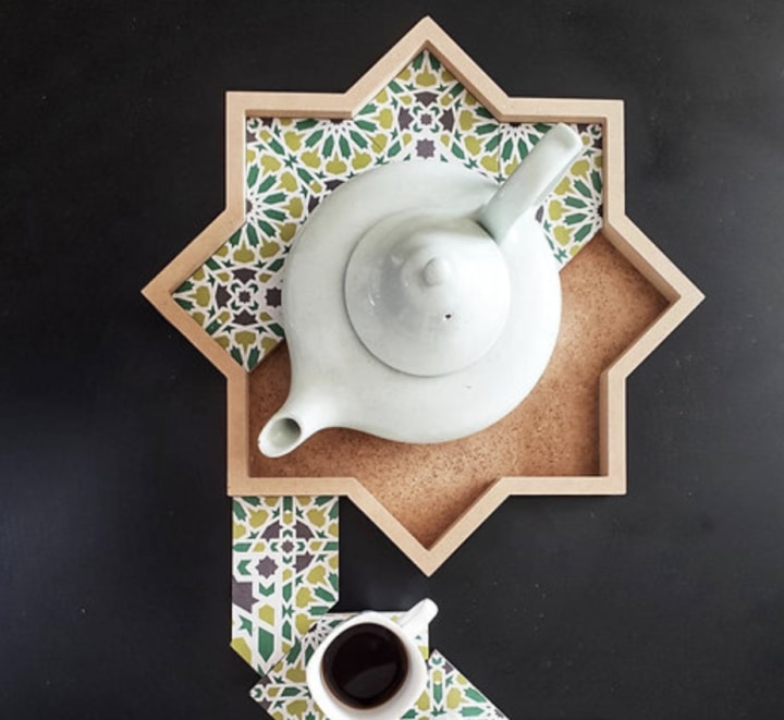 The Nopo Moroccan Star Puzzle Serving Tray