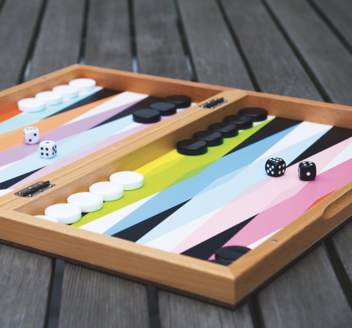 MoMA Design Store Colorful Backgammon Set