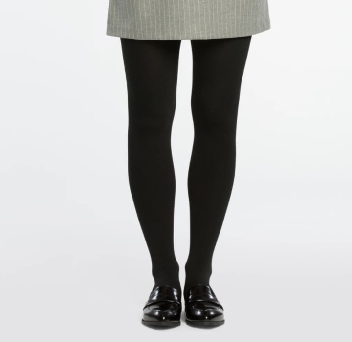light grey opaque tights