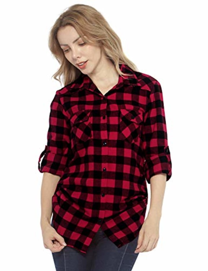 Match Flannel Plaid Shirt