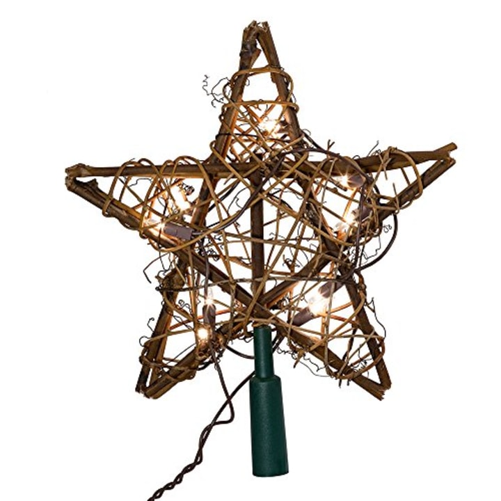 Kurt Adler Rattan Natural Star Treetop