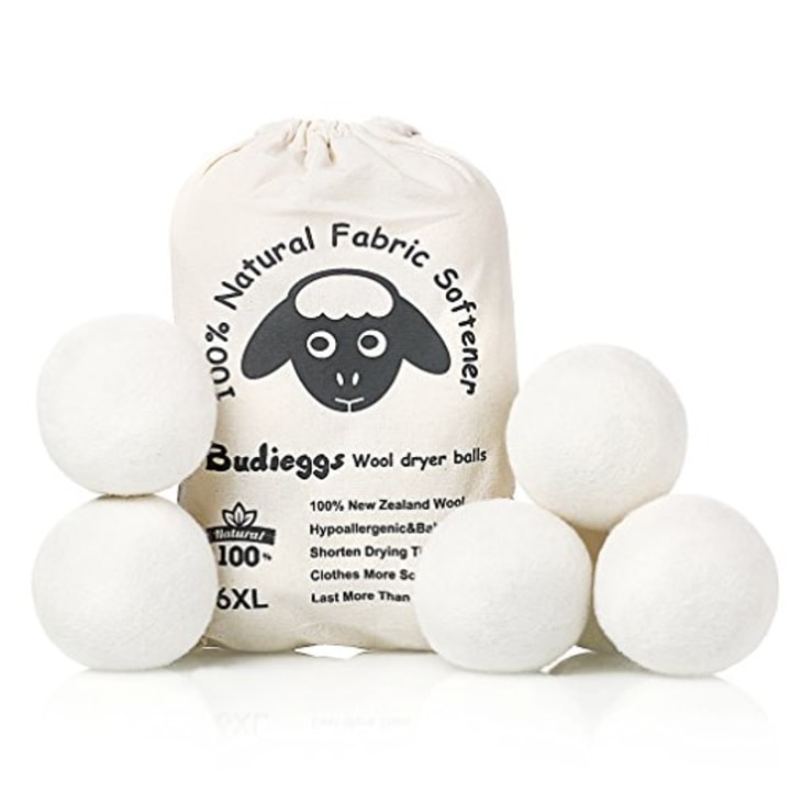 Budieggs Organic Wool Dryer Balls (Pack of 6)