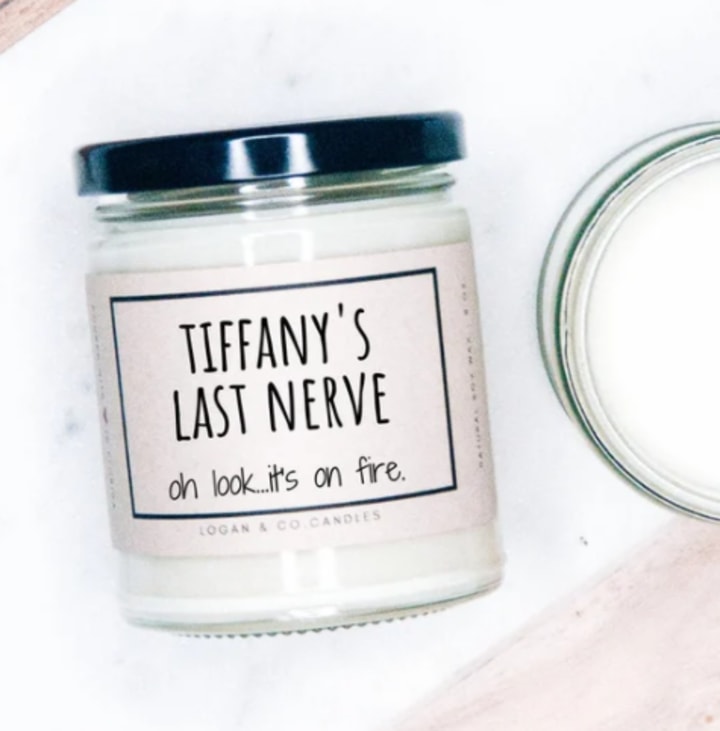 Personalized My Last Name Soy Candle