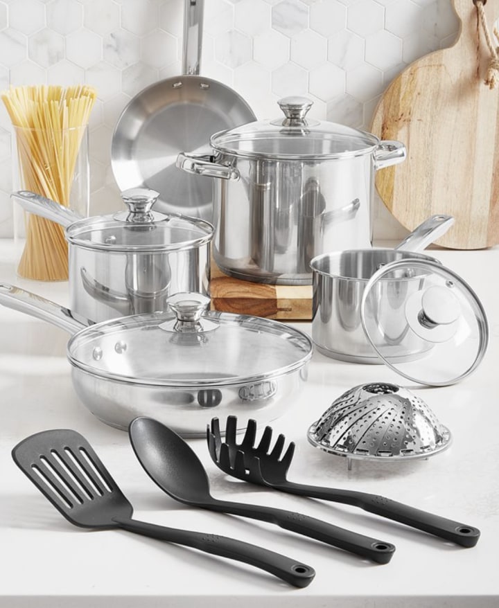 Tools of the Trade Stainless Steel 13-Piece Cookware Set