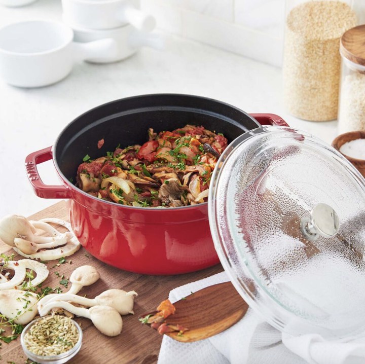 Staub Cast Iron Cocotte with Glass Lid