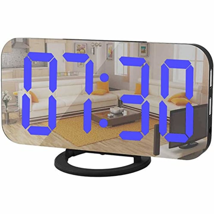 Mirror Surface Digital Alarm Clock