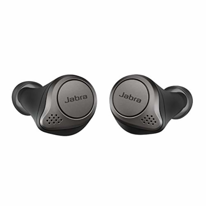 Jabra Elite 75t Earbuds - True Wireless Earbuds with Charging Case, Titanium Black - Active Noise Cancelling Bluetooth Earbuds with a Comfortable, Secure Fit, Long Battery Life, Great Sound