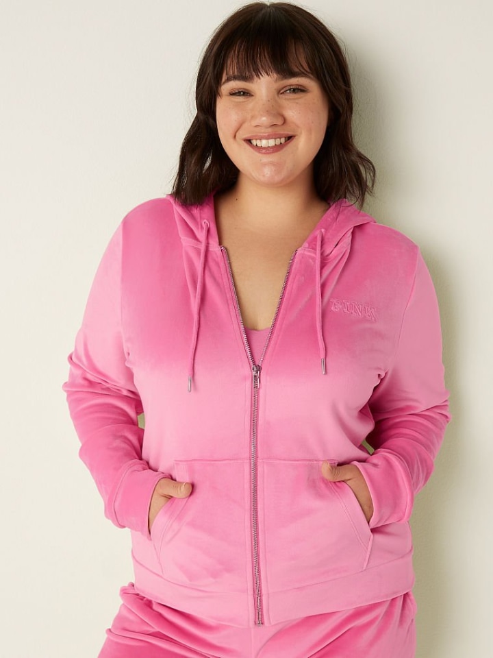 Pink Everyday Lounge Velour Perfect Full-Zip
