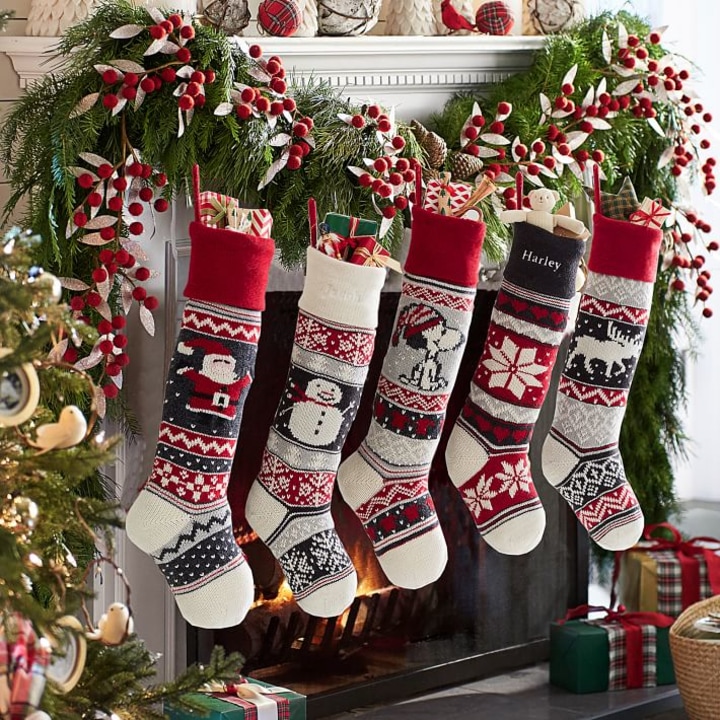 present design Personalised family Christmas xmas stocking set your names 