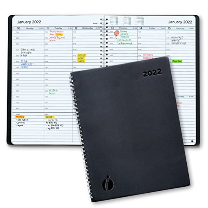 2022 Weekly Planner and Monthly Planner - Hourly Appointment Book 2022 - Softcover, Twin-Wire Binding - Simple Design Inspires Productivity - 8.5 x 11