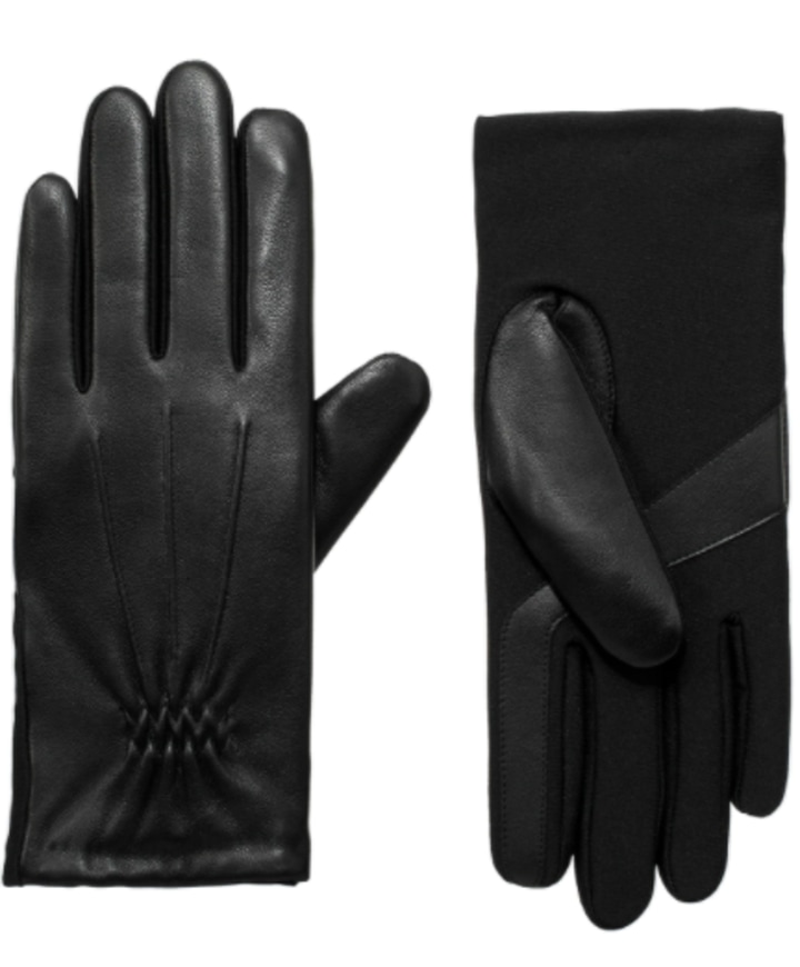 isotoner Signature Leather Touchscreen Gloves