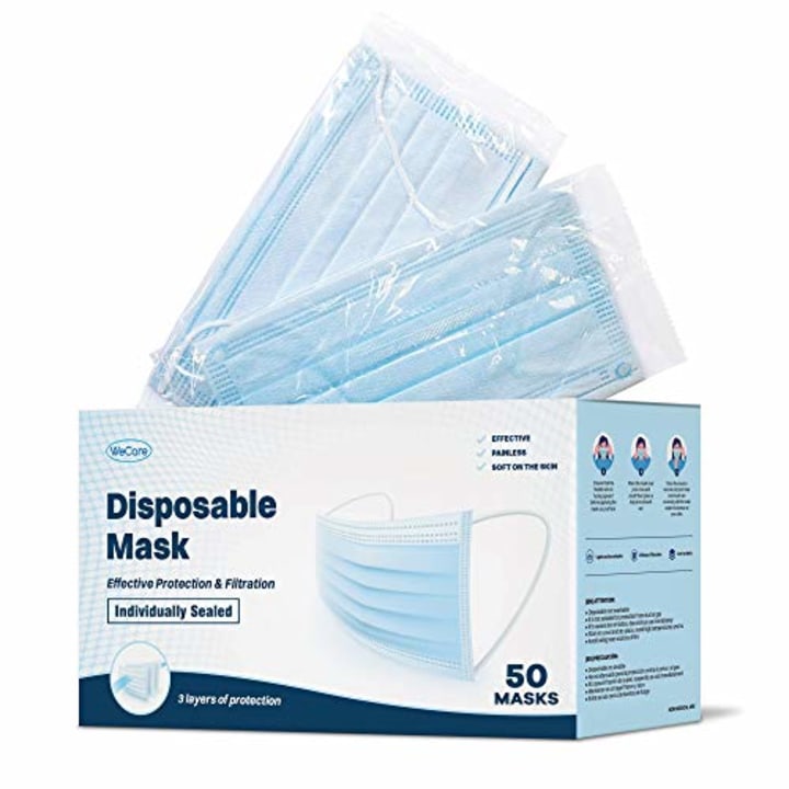 WeCare Individually Wrapped Disposable Face Masks