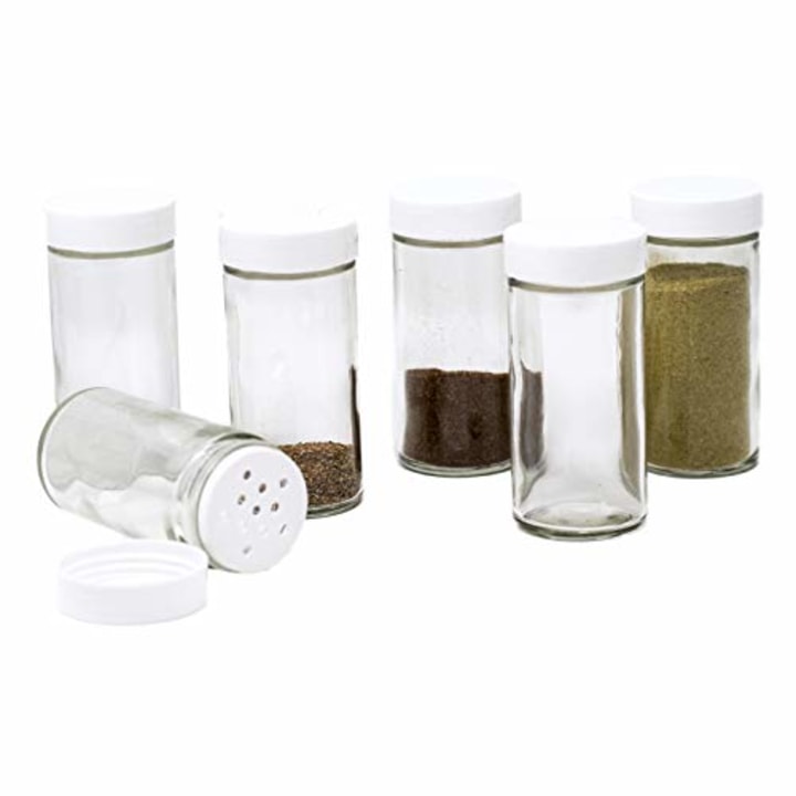CS Household Glass Spice Jars (Set of 6)