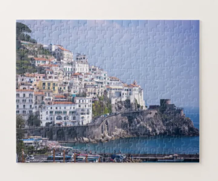 Amalfi Coast Cinque Terre Italy Scenic Summer Jigsaw Puzzle