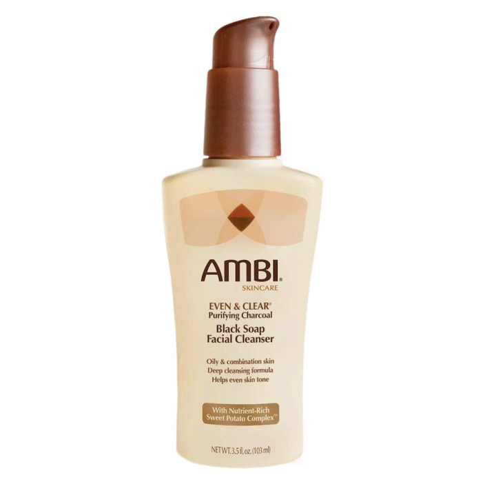 Ambi Skincare Even & Clear Purifying Charcoal Black Soap Facial Cleanser