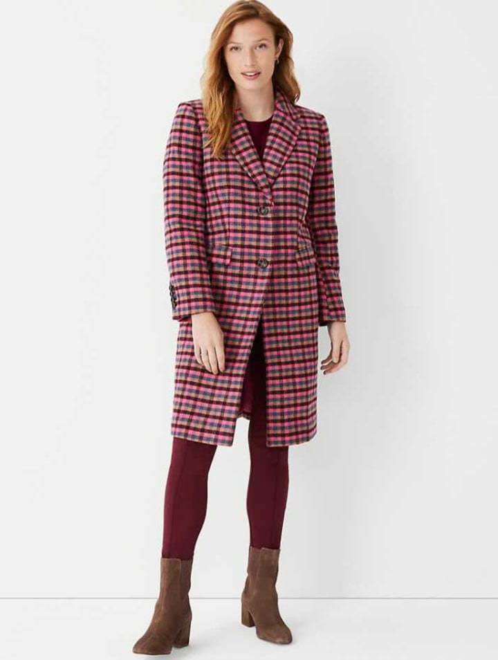 Checked Chesterfield Coat