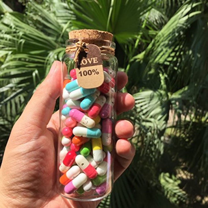INFMETRY Capsule Letters Message in a Bottle (Mixed Color 90pcs)