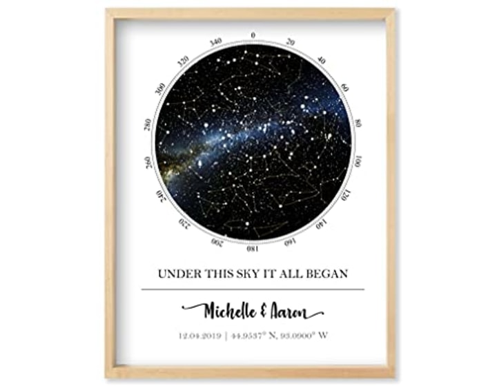 Custom Star Map - Personalized Star Map (Multiple Sizes - Unframed Star Prints, Star Constellation Map Wall Art, Great Gift - Special Occasion, Engagement Gift, Wedding Gift, Anniversary Gift)