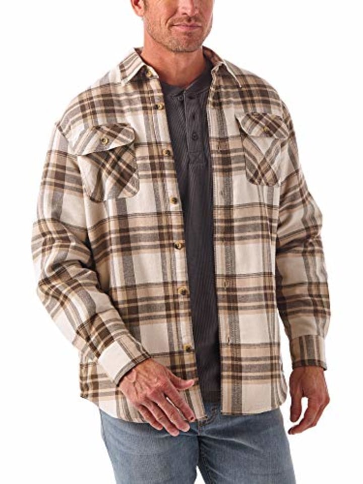 Wrangler Authentics Sherpa-Lined Shirt Jacket